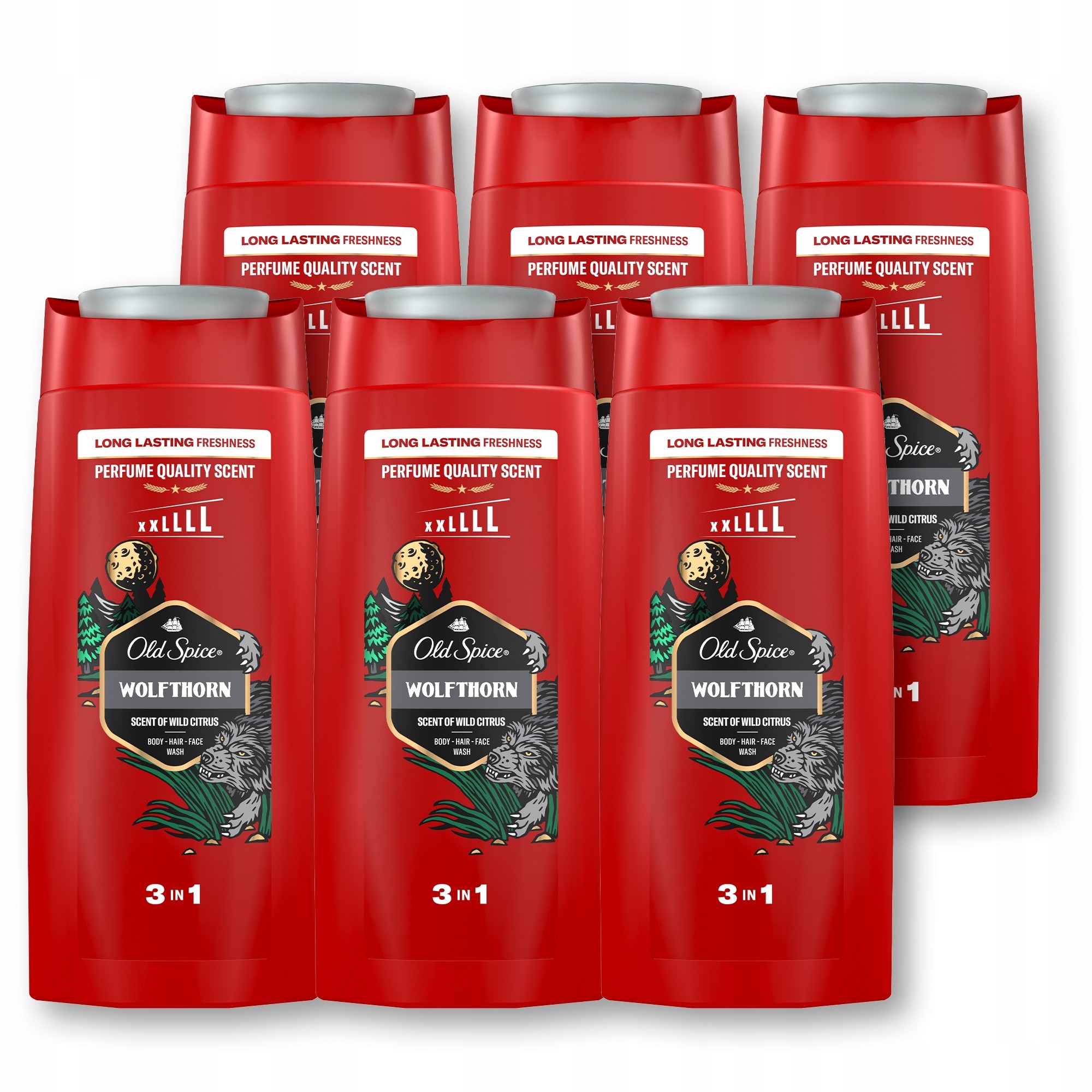 Old Spice Wolfthorn sprchový gél a šampón pre mužov 6x675 ml